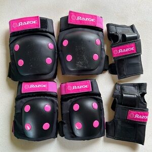 Razor. Knee, elbow and wrist pads.